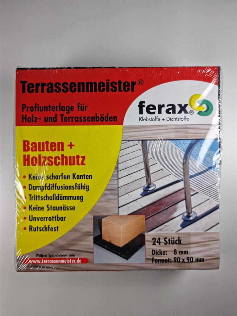 Ferax Terrassenmeister Profi-Unterlage für Terrassen, Quadrate mit 8 mm