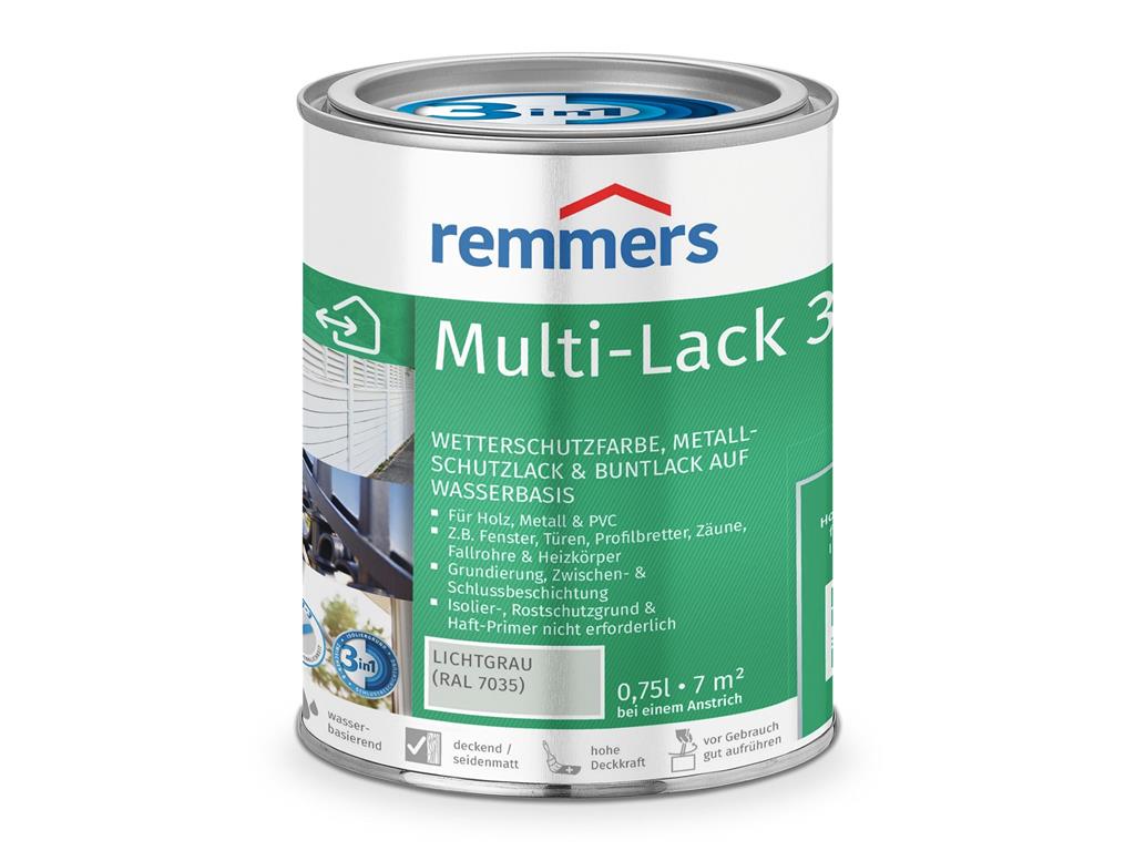 Remmers Multi-Lack 3in1 0,75 Ltr. Lichtgrau RAL 7035