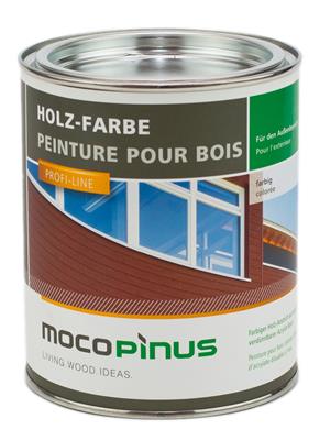 MOCOPINUS Holzfarbe für außen F-0007 Reinweiß 0,75 Liter