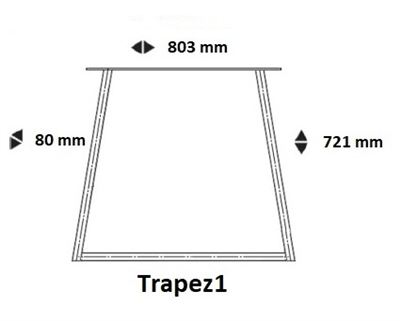 Metall Tischfüße-Set schwarz Typ Trapez