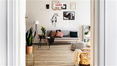 Hauff Flooring Design.Laminat   Langdiele XL Winteraktion Haro Eiche Pretty LHD 1-Stab