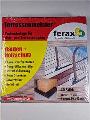 Ferax Terrassenmeister Profi-Unterlage für Terrassen, Quadrate mit 3 mm
