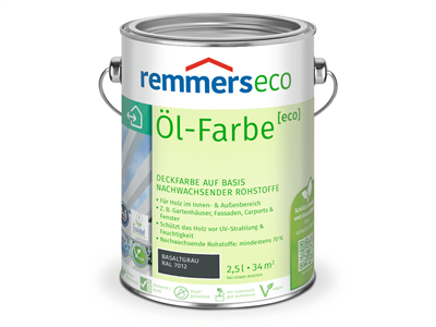 Remmers eco Öl-Farbe  2,50 Liter Basaltgrau RAL 7012