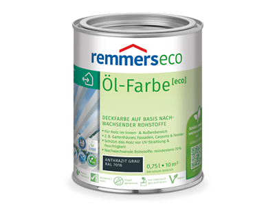 Remmers eco Öl-Farbe  0,75 Liter Anthrazitgrau RAL7016