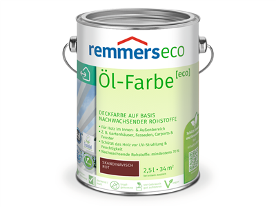Remmers eco Dauerschutz-Farbe 3in1 2,50 Liter Skandinavisch-Rot