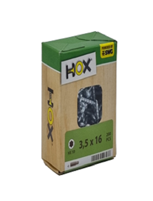 SWG HOX Profilholzschraube Pan Head Vollgewinde verzinkt mit Bit 3,5 x 16 HX10 / Pack à 200 Stück