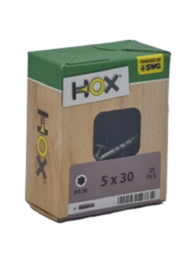 SWG HOX Profilholzschraube Pan Head Vollgewinde verzinkt mit Bit 5,0 x 30 HX20 / Pack à 50 Stück