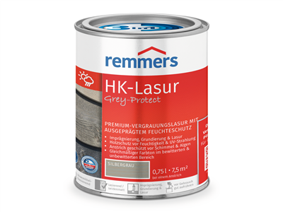 Remmers Aqua HK-Lasur 3in1 plus 0,75 Liter Silbergrau RC-790