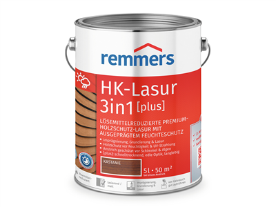 Remmers Aqua HK-Lasur 3in1 plus 5,0 Liter Kastanie RC-555