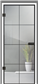 Komplett-Set Glastür LinesPlus                                                                    Klarglas, rechts und Links  834 x 1972 mm